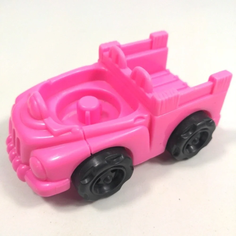 VTG 2001 Mattel Fisher Price Little People Pink Jeep Truck Off-Road Car Toy